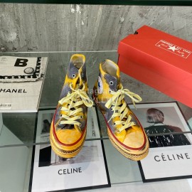 Converse Fashion Dyed High Top Canvas Shoes For Women Yellow