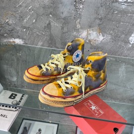 Converse Fashion Dyed High Top Canvas Shoes For Women Yellow