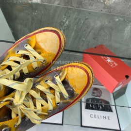 Converse Fashion Dyed High Top Canvas Shoes For Women Yellow