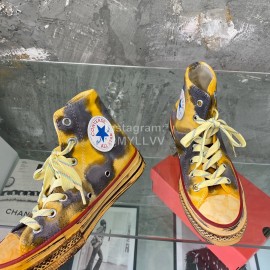 Converse Fashion Dyed High Top Canvas Shoes For Women Yellow