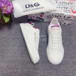 Dolce Gabbana New Silk Leather Casual Shoes For Men And Women Purple