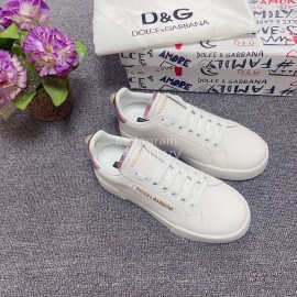 Dolce Gabbana New Silk Leather Casual Shoes For Men And Women Pink