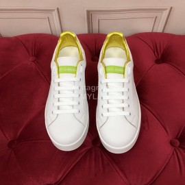 Dolce Gabbana New Silk Leather Casual Shoes For Men And Women Yellow
