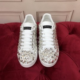 Dolce Gabbana New Silk Leather Casual Shoes For Women 