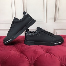 Dolce Gabbana Silk Cowhide Casual Sneakers For Women Black