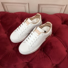 Dolce Gabbana Silk Cowhide Casual Sneakers For Women Gold