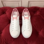 Dolce Gabbana Silk Cowhide Casual Sneakers For Women Rose Red