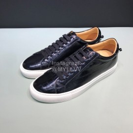 Givenchy Black Leather Lace Up Casual Shoes For Men And Women 